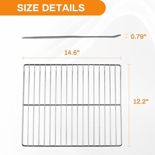 COMVIEE Cooking Grate Replacement Part for Masterbuilt 30 Inch Electric Smoker 146 x 122 Grill Grids Smoker Grates for Masterbuilt MB20071117 20071117 MB20073519 MB26073519 MB20070421 3 Pack - Image 3