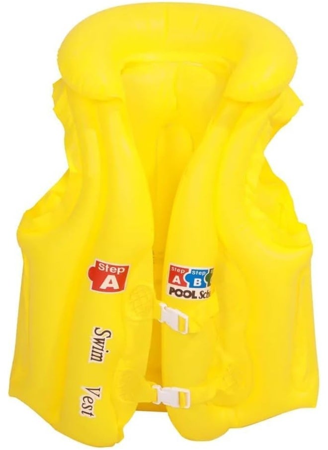 ECVV - Swim Vest, Safety PVC inflatable children swim vest | Age 1-5Y kids swim life jacket for Swimming|Random Color| - Image 1