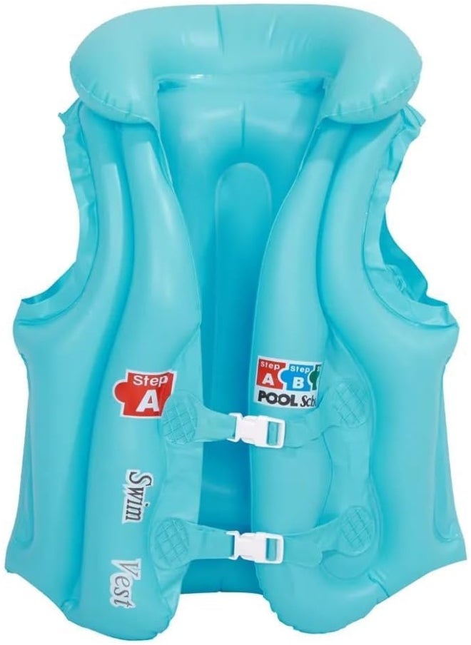 ECVV - Swim Vest, Safety PVC inflatable children swim vest | Age 1-5Y kids swim life jacket for Swimming|Random Color| - Image 1