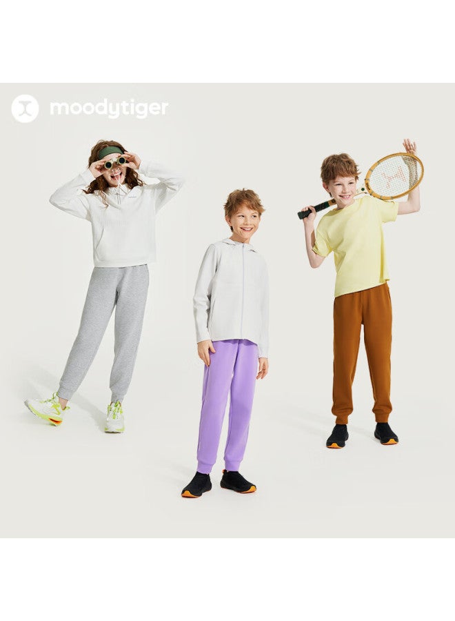 Moodytiger Children's High-elastic Breathable Spring And Autumn Knitted Pants For Boys And Girls, Soft And Skin-friendly Sports Trousers - Image 3