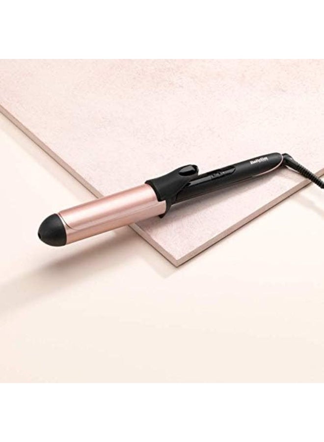 BaByliss 38mm Curling Iron with Quartz Ceramic Coating, Hair Curler for Large Curls & Beach Waves, 6 Temperature Settings up to 210°C, Extra Long Barrel, Black/Pink - C453E Black/Pink - Image 4