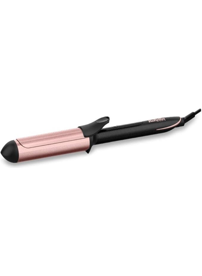 BaByliss 38mm Curling Iron with Quartz Ceramic Coating, Hair Curler for Large Curls & Beach Waves, 6 Temperature Settings up to 210°C, Extra Long Barrel, Black/Pink - C453E Black/Pink - Image 1