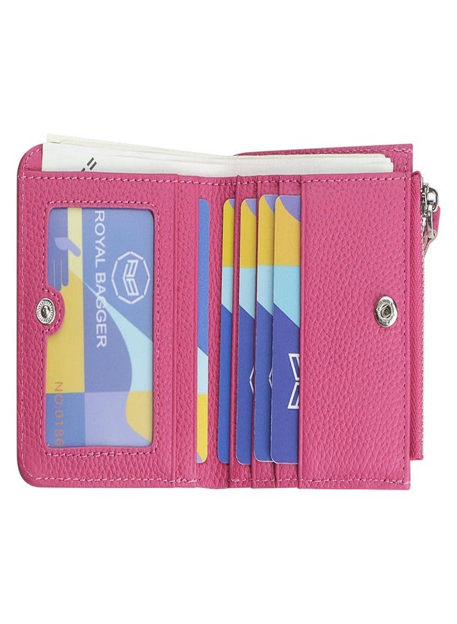 Royal Bagger RFID Blocking Genuine Leather Short Wallet for Women - Slim Bifold Coin Purse, Fashionable & Simple Design 3201 (Rose) - Image 5