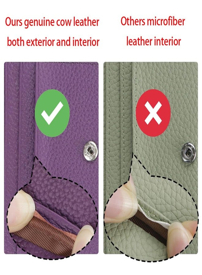 Royal Bagger RFID Blocking Genuine Leather Short Wallet for Women - Slim Bifold Coin Purse, Fashionable & Simple Design 3201 (Rose) - Image 4