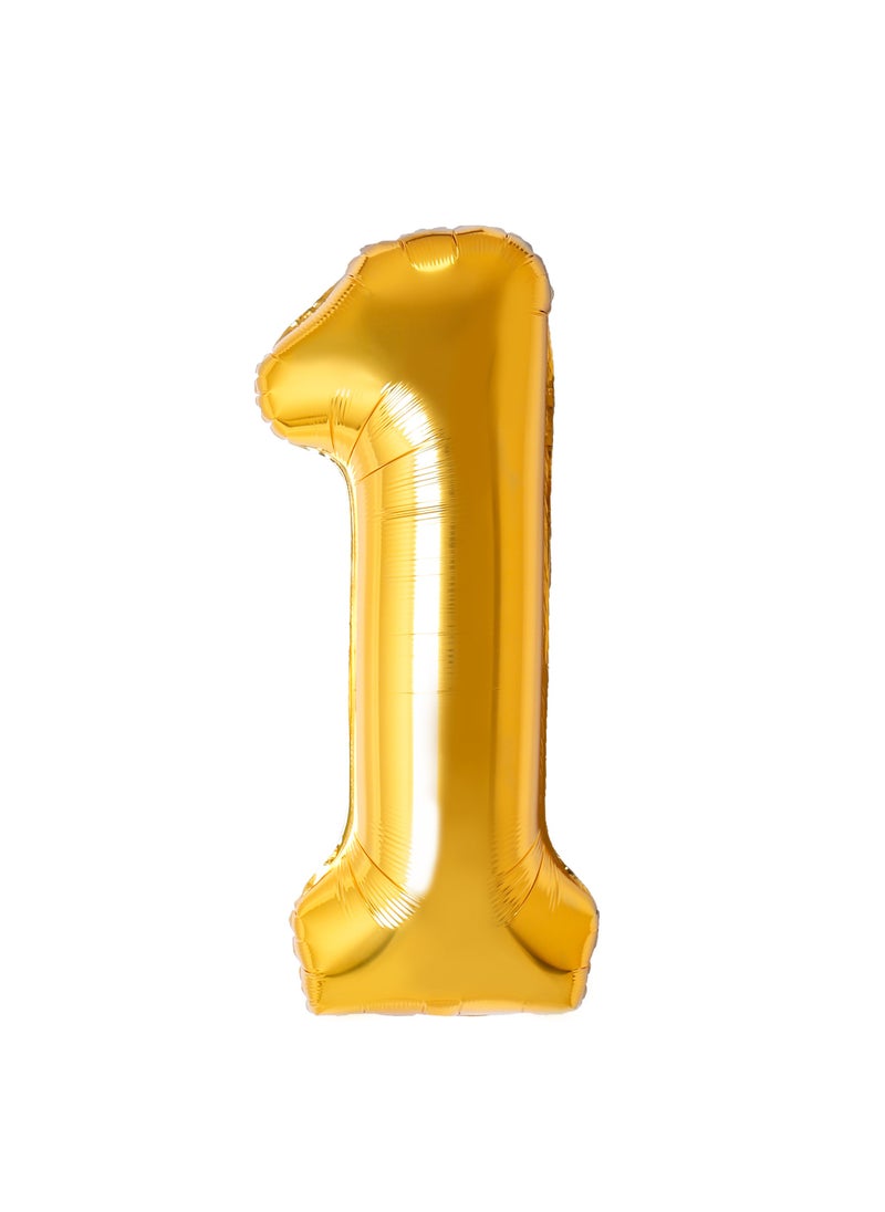 Party Zone Gold Foil Balloon Number 1 33" 
