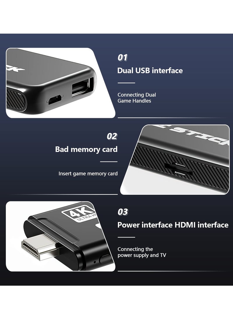 جايم - وحدة تحكم فيديو Game Stick 4K HDMI HD 2.4G وحدة تحكم لاسلكية لوحدة تحكم ألعاب PS1/FC/GB/GBA Arcade Retro TV 20000+ ألعاب - Image 1