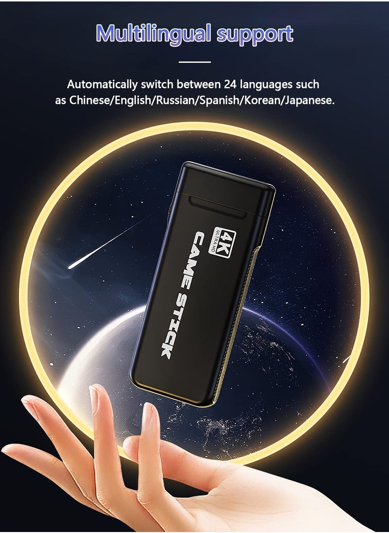 جايم - وحدة تحكم فيديو Game Stick 4K HDMI HD 2.4G وحدة تحكم لاسلكية لوحدة تحكم ألعاب PS1/FC/GB/GBA Arcade Retro TV 20000+ ألعاب - Image 1