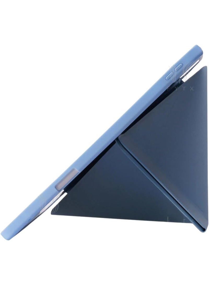Case for for iPad (A16) / 10th Gen Cover Case (2025/2022) with Pencil Holder, 5-in-1 Multiple Viewing Angles,Silky Soft Silicone Cover & Soft Clear Back Cover, Auto Wake/Sleep, (Light Blue) - Image 3