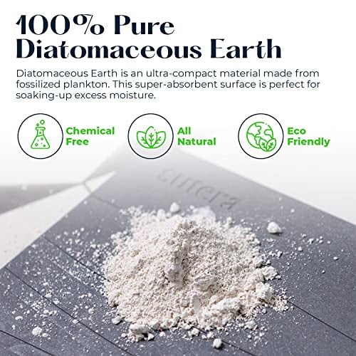 SUTERA - Stone Bath Mat, Diatomaceous Earth Shower Mat, Non-Slip Super Absorbent Quick Drying Bathroom Floor Mat, Natural, Easy to Clean (23.5 x 15 Gray) - Image 2