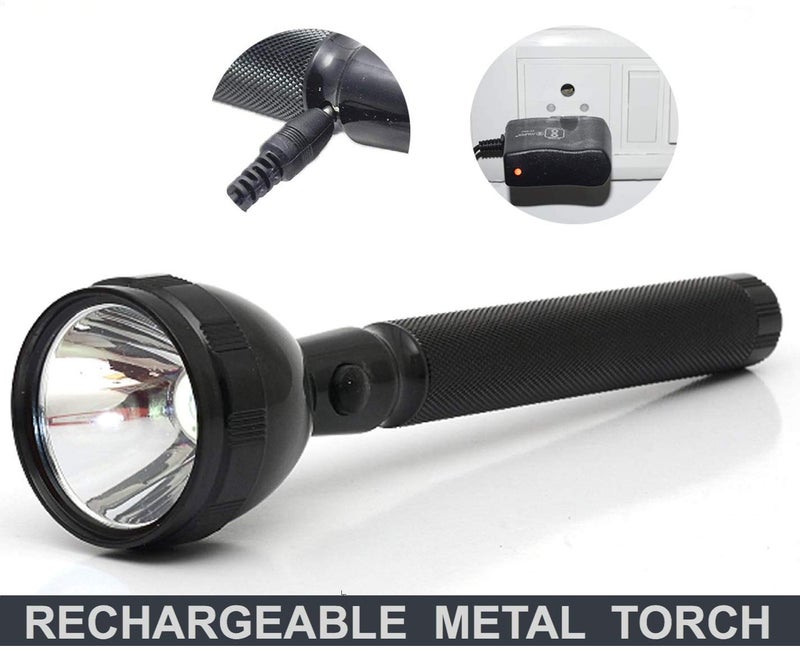 DotCom Rechargeable Aluminum Alloy Flashlight| with Three Level Lights Adjustments | Compact & Portable LED Torch Durable and Waterproof Torch Light for Camping, Hiking and Outdoors (Traditional) - Image 4