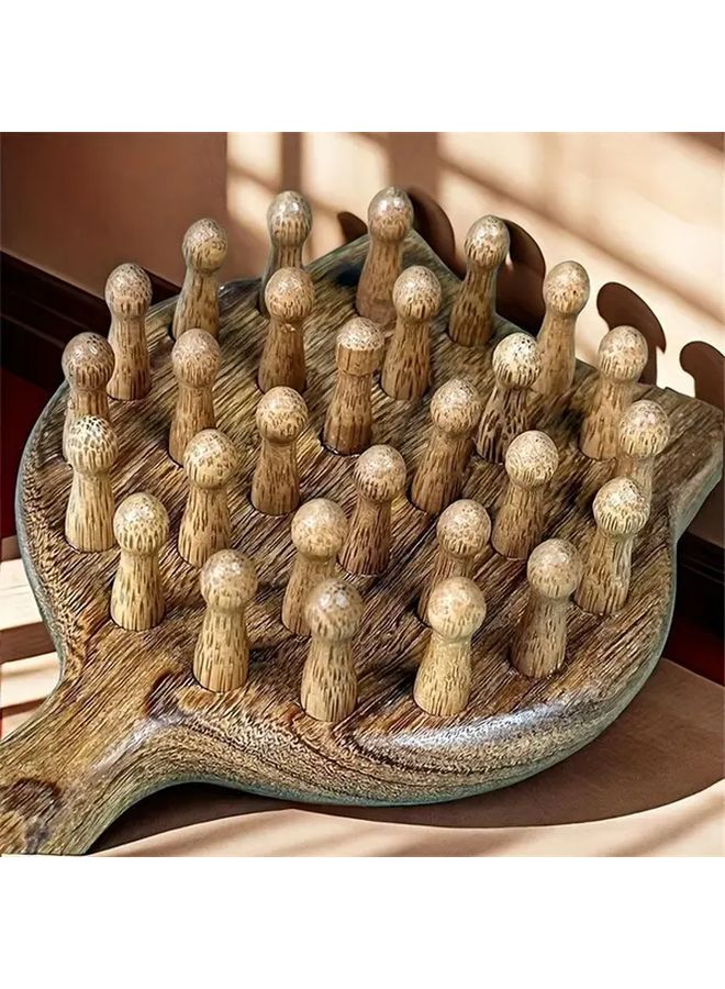 Brown Sandalwood Massage Comb For Women Kitten Shape Air Cushion Scalp Relief Styling - Image 5
