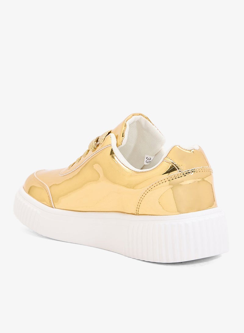 جينجر سنيكرز برباط وكعب مسطح - Image 2