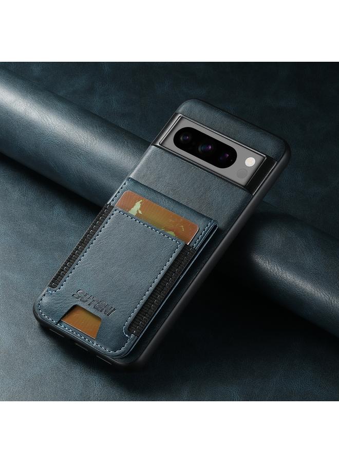 Suteni Case For Google Pixel 7a H03 Oil Wax Leather Wallet Stand Back Phone Case - Image 2