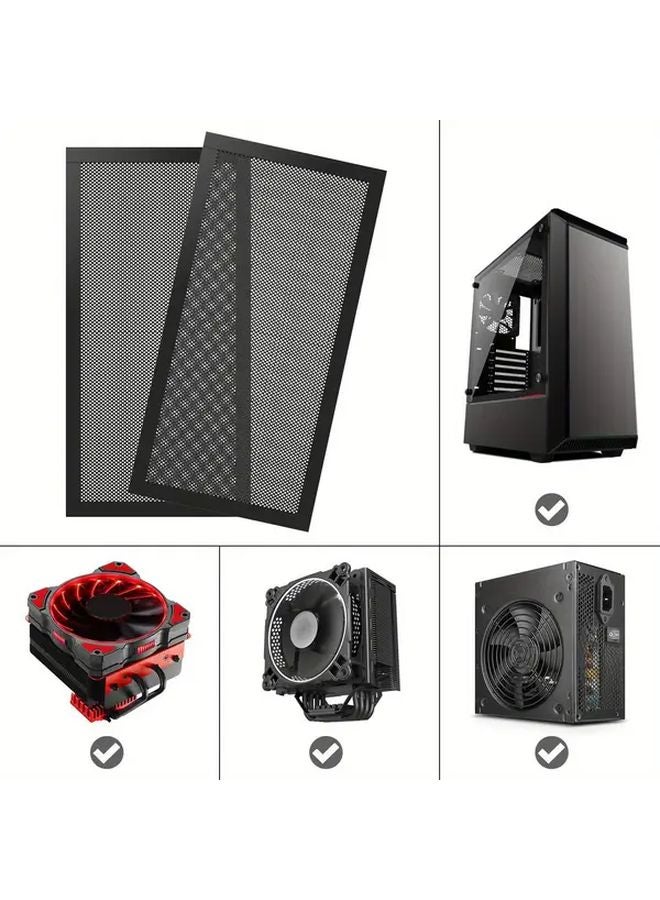 Magnetic PC Fan Dust Filter 4.72x4.72 Inch For Hair Pet Fur Blocking - Image 2