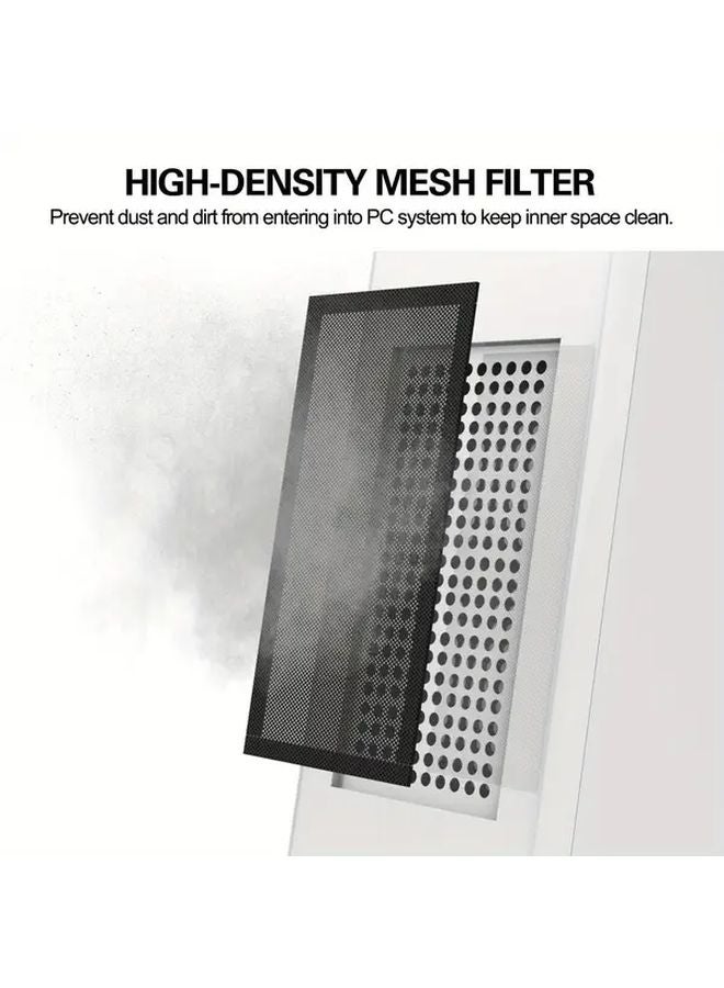 Magnetic PC Fan Dust Filter 4.72x4.72 Inch For Hair Pet Fur Blocking - Image 3