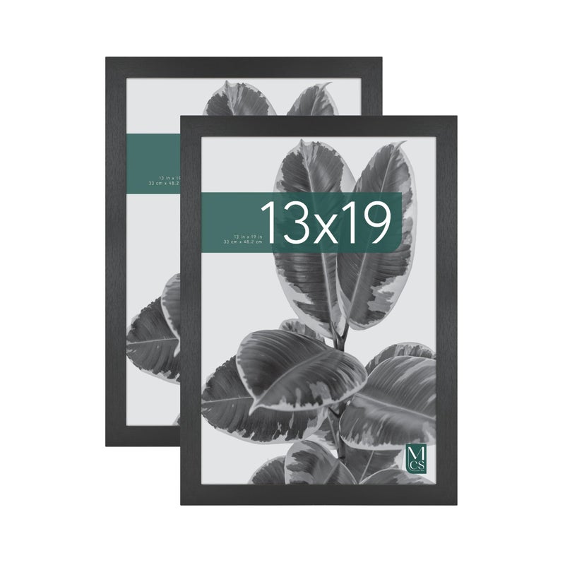 MCS Studio Gallery 13x19 Picture Frame Black Woodgrain Rectangle Photo Frame for Photos Posters  Art Prints 2Pack