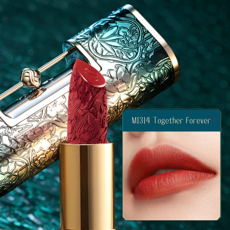 FLORASIS Blooming Rouge Love Lock Lipstick Long-Lasting Sculpting Lipstick Misty Matte Finish Lightweight Nourishing for Everyday Use (M1314 Together Forever) - Image 5