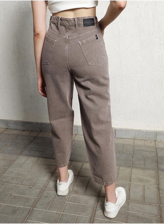 Hubberholme Beige Jeans For Women  - Image 1