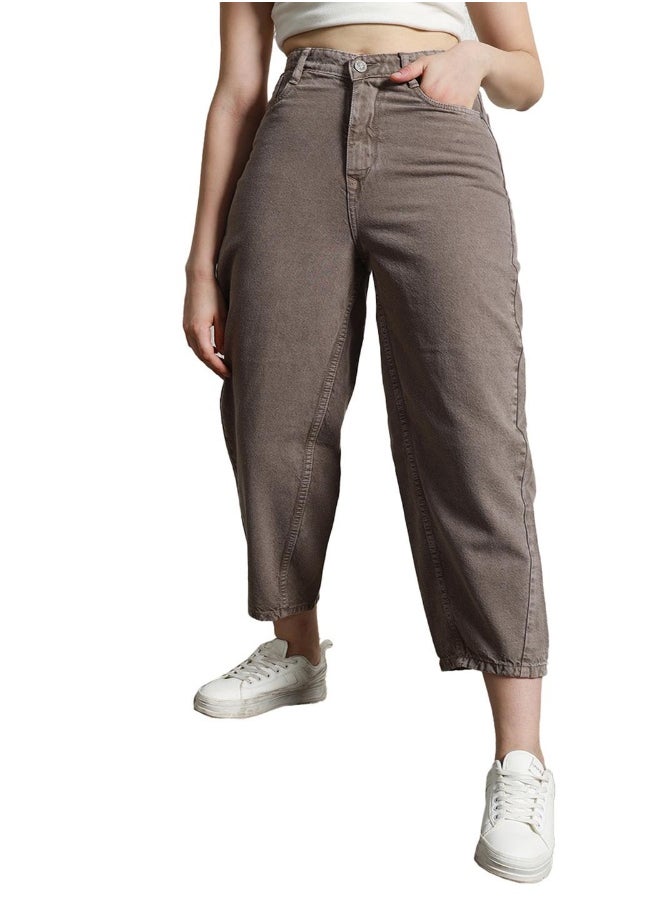 Hubberholme Beige Jeans For Women  - Image 4