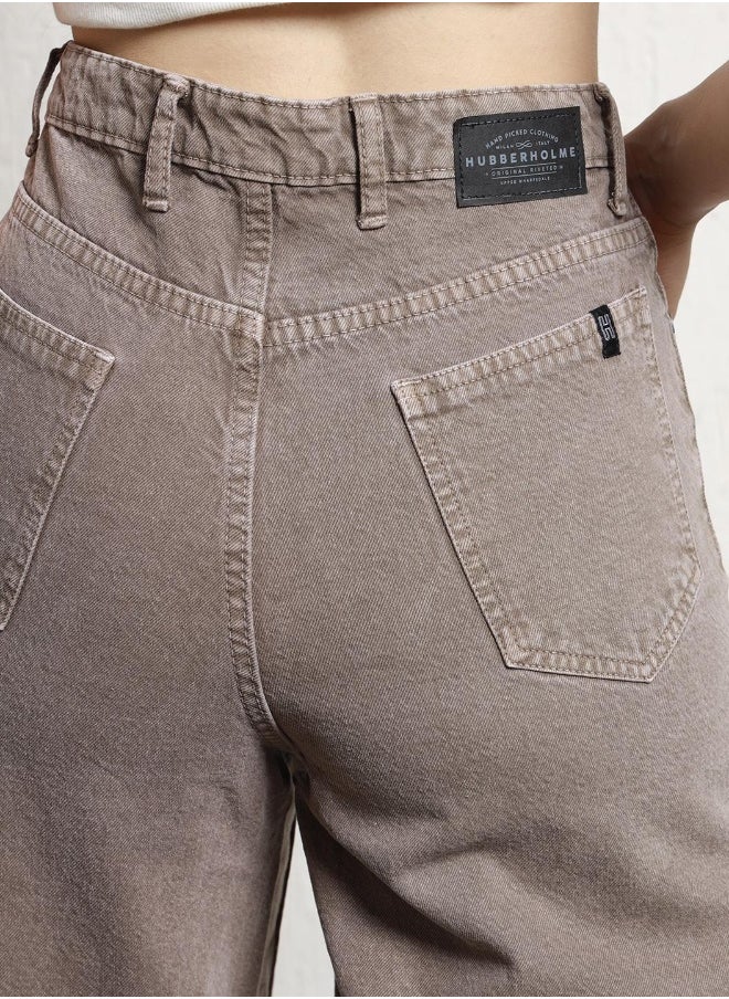 Hubberholme Beige Jeans For Women  - Image 3