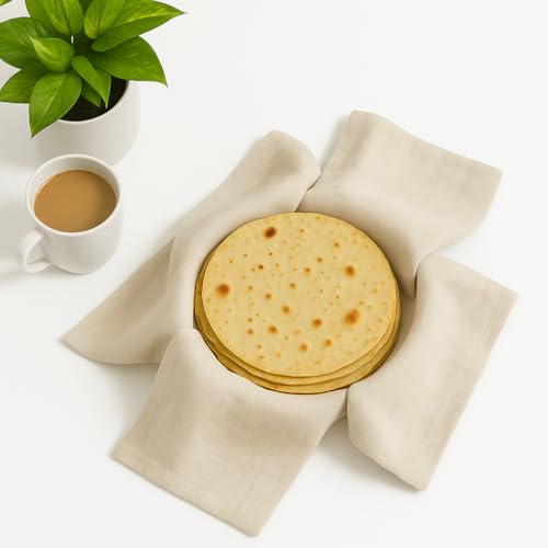 Värde® 1 Pc Double Layer Roti Wrap/Chapati Cover, Premium Cotton Cloth for Roti, Paratha, Phulka, Hot Case | Kitchen Chapati Cloth with Flaps | Soft & Durable (Cotton Seed, Pack of 1) - Image 1