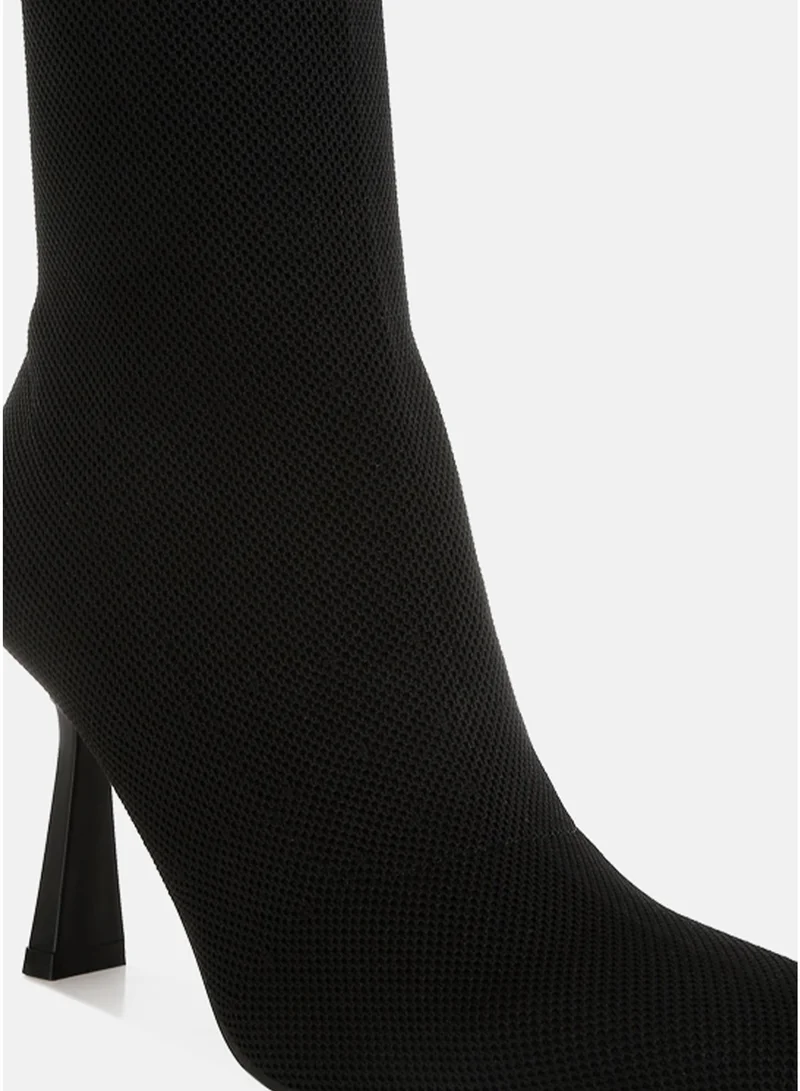 London Rag black London Rag Women's Knitted Sock Boots in Black for Women | Best Price UAE