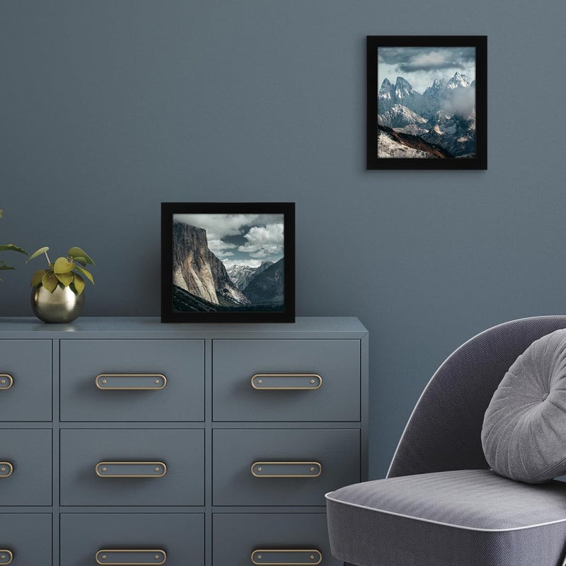Americanflat 7x8 Picture Frame with Shatter-Resistant Glass - Gallery Style Frame with Engineered Wood - Signature Collection - Photo Frame for Tabletop and Wall Display - Black - Image 4