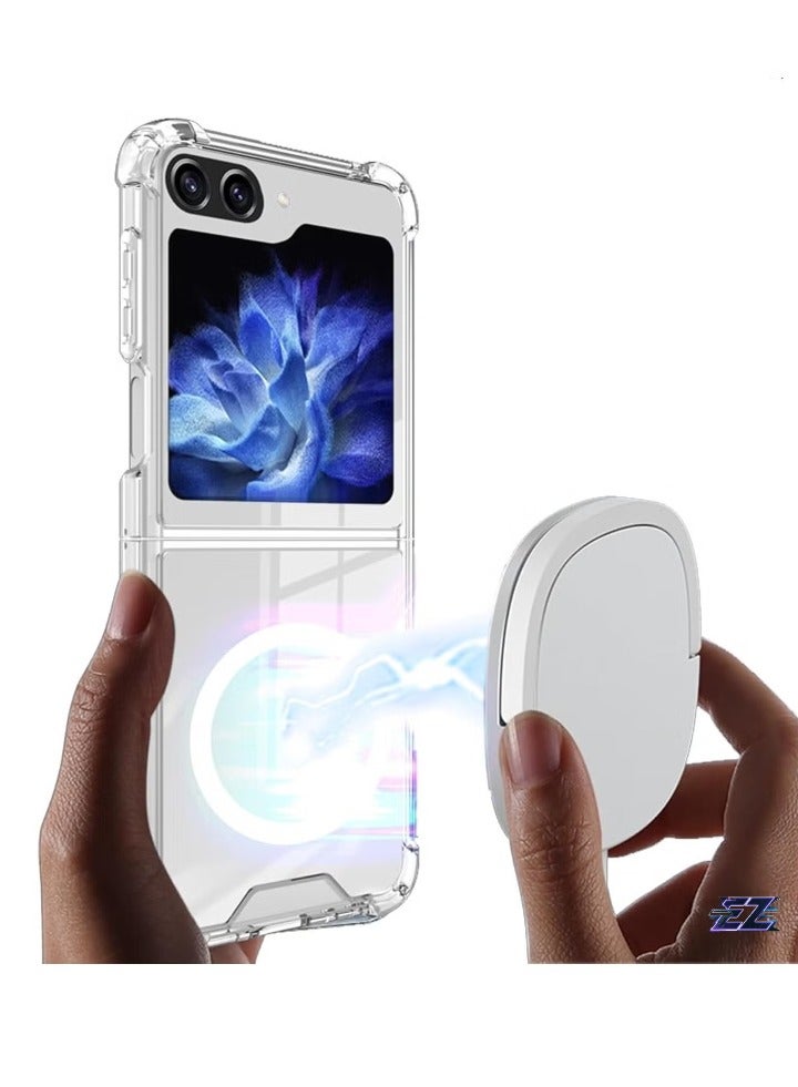ELTRAZONE Samsung Galaxy Z Flip 6 Case Cover – Transparent Shockproof Protection, Yellowing Resistant, Magnetic Phone Case, Compatible with MagSafe for Galaxy Z Flip 6 5G - Image 1