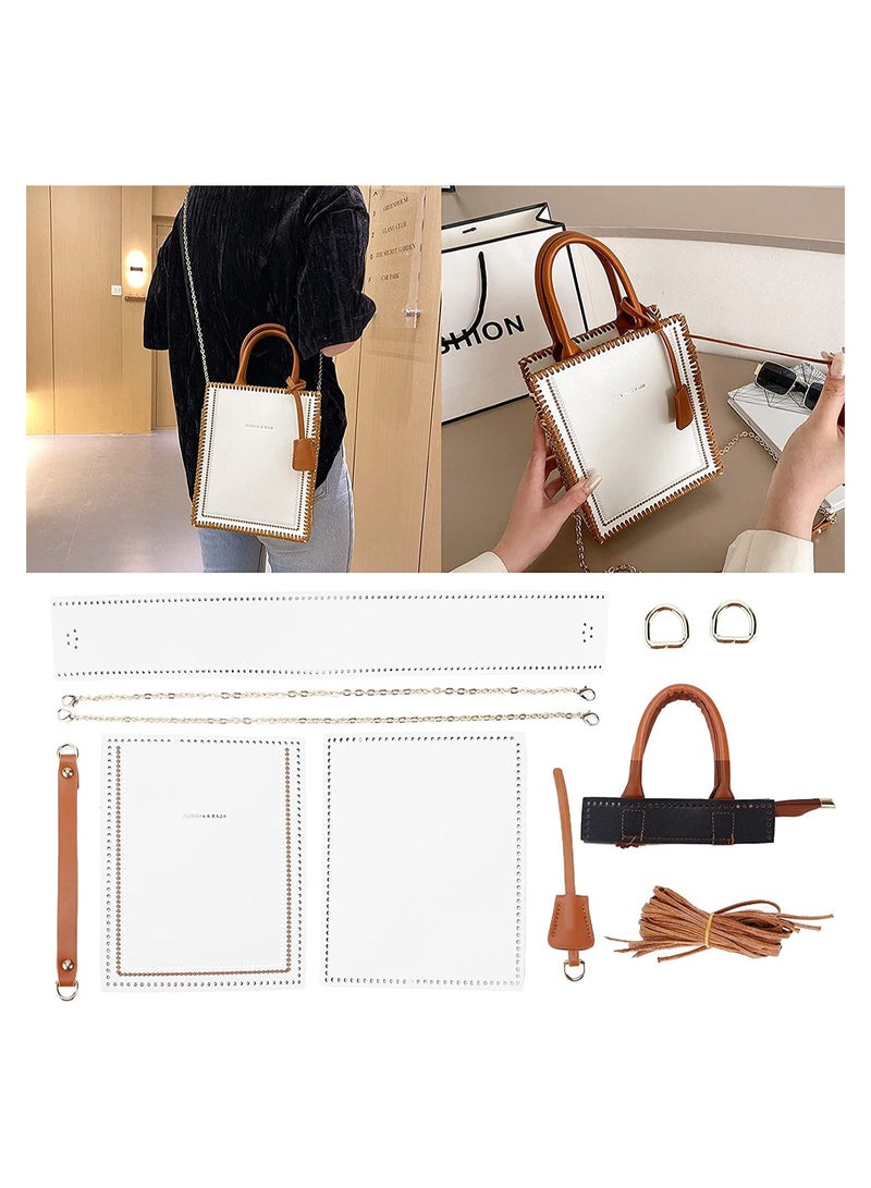 SYOSI DIY Leather Bag Making Kit, SYOSI PU Leather Bags Making Accessories, for Handbag Purses Crossbody Bags (White) - Image 2