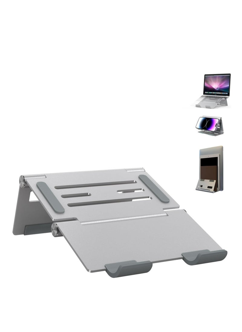 Oasisgalore Laptop Stand Notebook Cooling Stand for Desk Adjustable Height，Foldable Portable Laptop Holder for Laptops  - Image 1