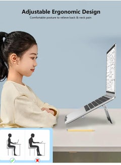 أوزيغالور مقاعد اللابتوب المرتفعة لتبريد الألبومات الإلكترونية على الطاولة، مع تعديل ارتفاع متاح، ومقاعد اللابتوب المطوية المحمولة للنوتبوكس من لينوفو، ديل، HP، الألابتوبات  - Image 2