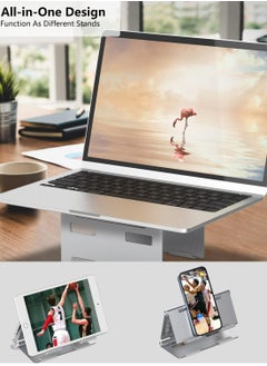 أوزيغالور مقاعد اللابتوب المرتفعة لتبريد الألبومات الإلكترونية على الطاولة، مع تعديل ارتفاع متاح، ومقاعد اللابتوب المطوية المحمولة للنوتبوكس من لينوفو، ديل، HP، الألابتوبات  - Image 4