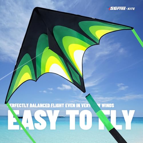 SGftre Delta Kite Easy to Fly,Single Line String with Tail for Beach Flying Kites for Kids and Adults Kites Outdoor Trip Park Family Game (Skyward Prairie 3-Piece Set) - Image 5