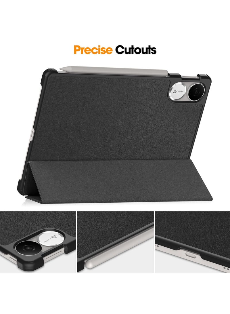 قضية لشرف باد V9 11.5 2024 أطلق الذكية خفيفة الوزن ثلاثي الطف الوقوف الحماية قضايا اللوح مع الاستيقاظ التلقائي / النوم (أسود) - Image 5