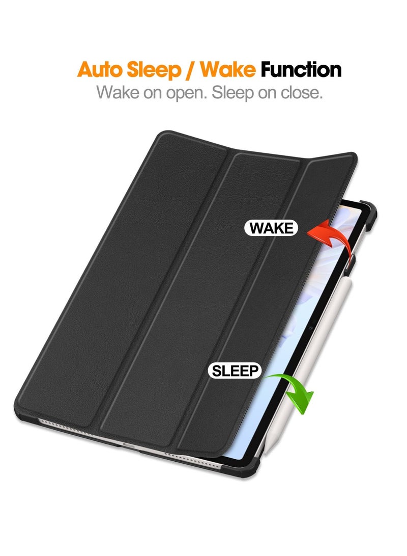 قضية لشرف باد V9 11.5 2024 أطلق الذكية خفيفة الوزن ثلاثي الطف الوقوف الحماية قضايا اللوح مع الاستيقاظ التلقائي / النوم (أسود) - Image 3