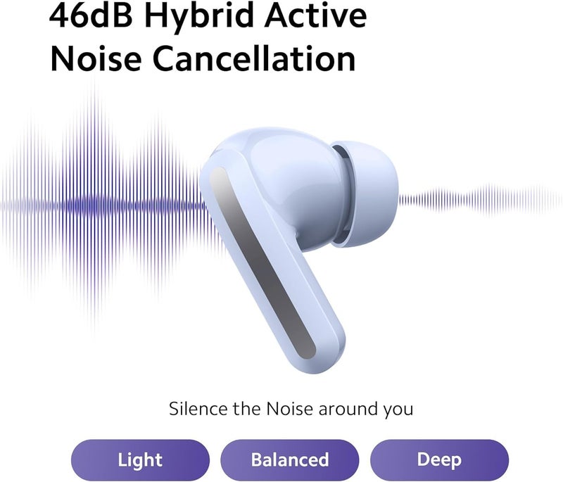 Xiaomi Redmi Buds 5 Wireles Earbuds, Bluetooth 5.3 in-Ear Headphones, 46dB Active Noise Cancellation, Up to 38H Battery, Dynamic Driver, 5ATM Waterproof - Black - Image 3