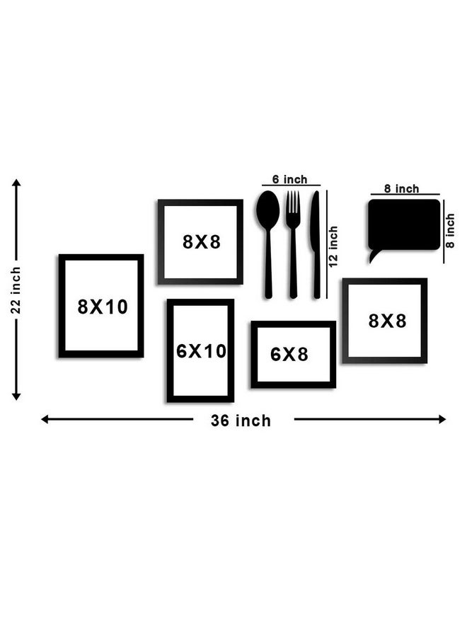 Art Street Art Street Set Of 5 Wall Photo Frame/Art Prints For Dinning Table, Kitchen Or Eating Area With Mdf Cutlery And Chalk Board - Synthetic Wood  - Image 3