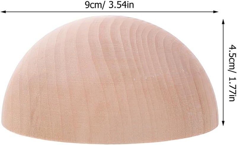 COOPHYA Wooden Hemisphere Pottery Press Tools Half Round Clay Plate Mold for Ceramic Bowl Making DIY Craft Supplies - Image 2