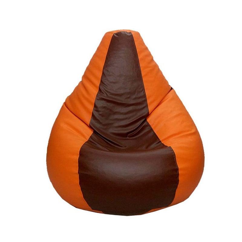 TRUE 2 F Teardrop Bean Bag Cover Without Beans Cover only OrangeBrown L - Image 1