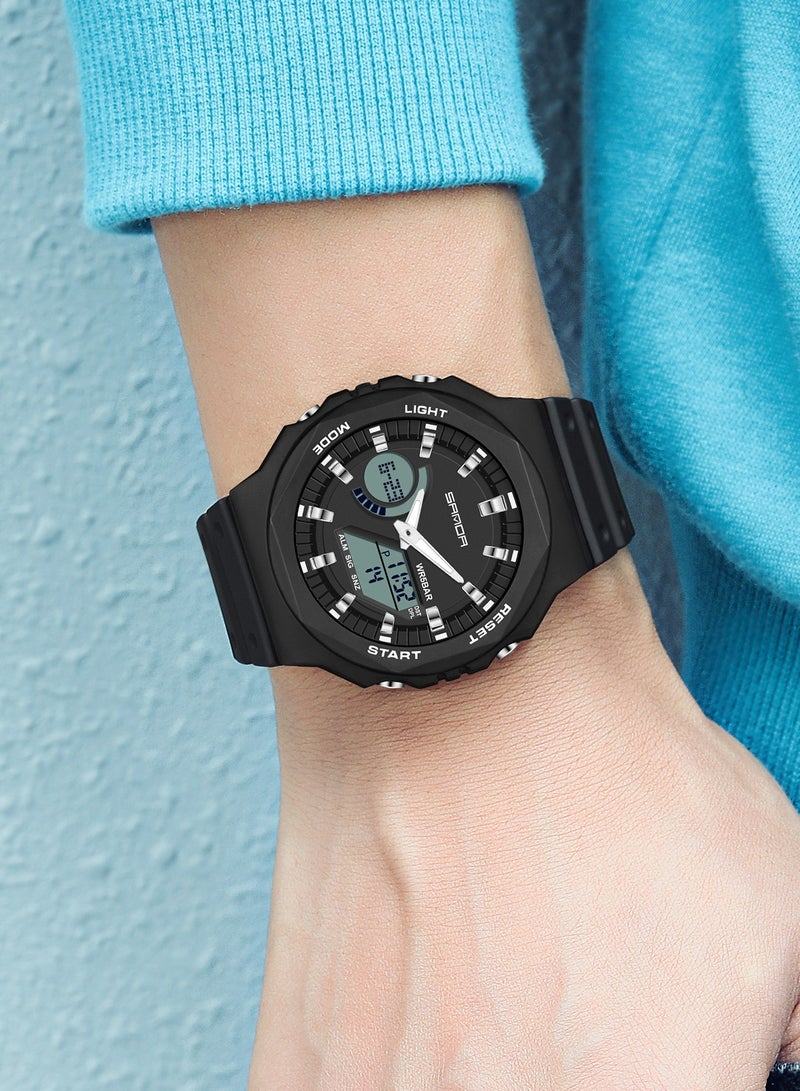 SANDA G- Style Top Luxury Men's Quartz Watches Waterproof Men Sport Watch Dual Display LED Digital Wristwatch - Image 3