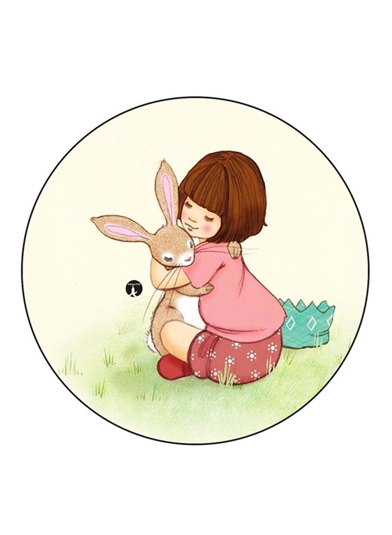 Girl Printed Mouse Pad Multicolour