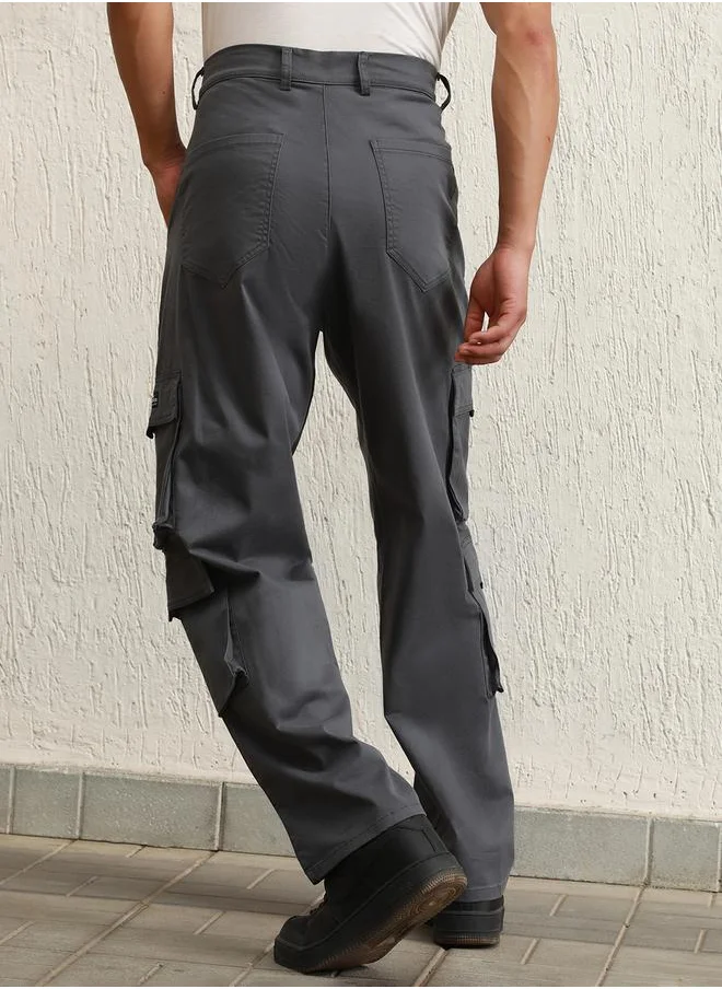 Hubberholme Straight Fit Double Cargo Pocket Pants by Styli