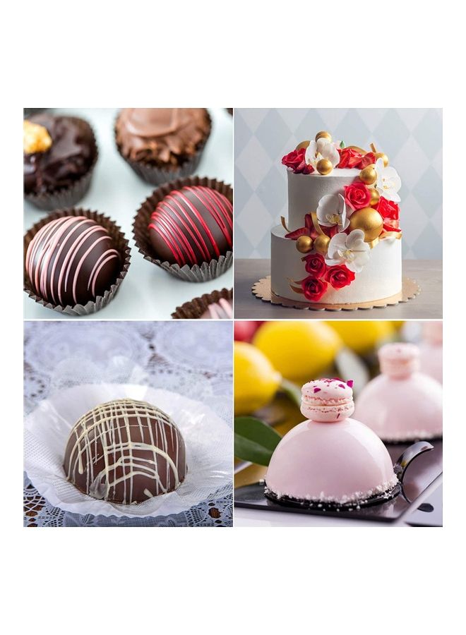 Loquat Silicone Mold/ Bite Sized Chocolate Bombs Mold/ Round Dome Half Sphere Mold for Cake Baking, Jelly, Pudding, Mousse, Ice Cube Tray Red one sizecm - Image 3