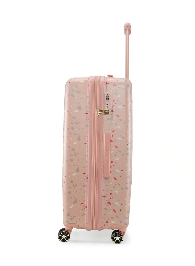 CALVIN KLEIN TERRAZZO ISLAND HS Hardside Spinner Luggage On Wheels, Ultra Lightweight ABS, 4 Double Wheels