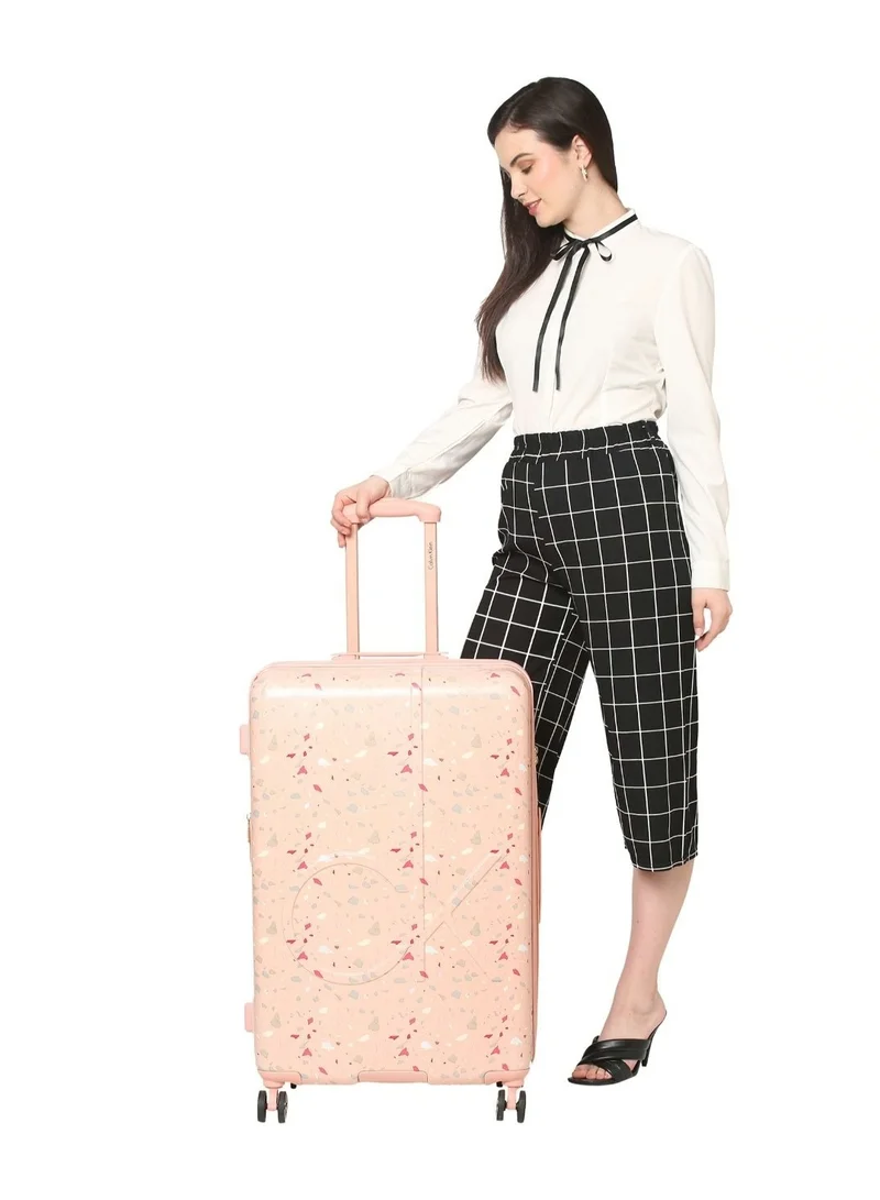 CALVIN KLEIN TERRAZZO ISLAND HS Hardside Spinner Luggage On Wheels, Ultra Lightweight ABS, 4 Double Wheels