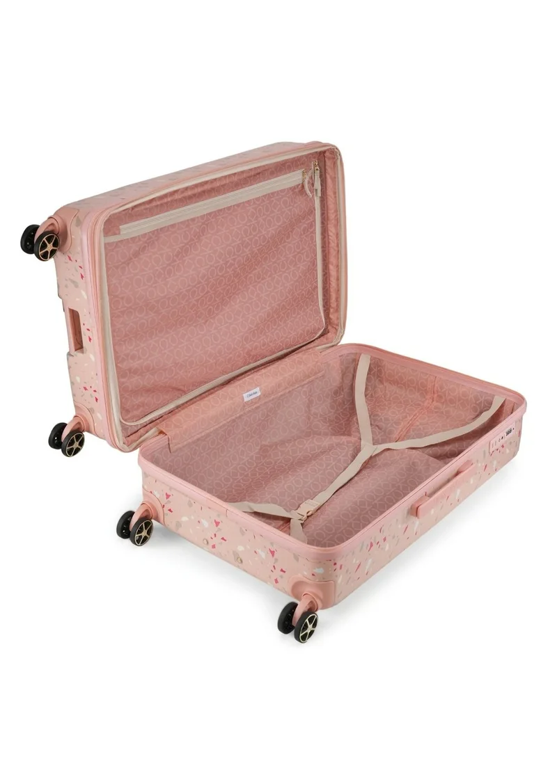 CALVIN KLEIN TERRAZZO ISLAND HS Hardside Spinner Luggage On Wheels, Ultra Lightweight ABS, 4 Double Wheels