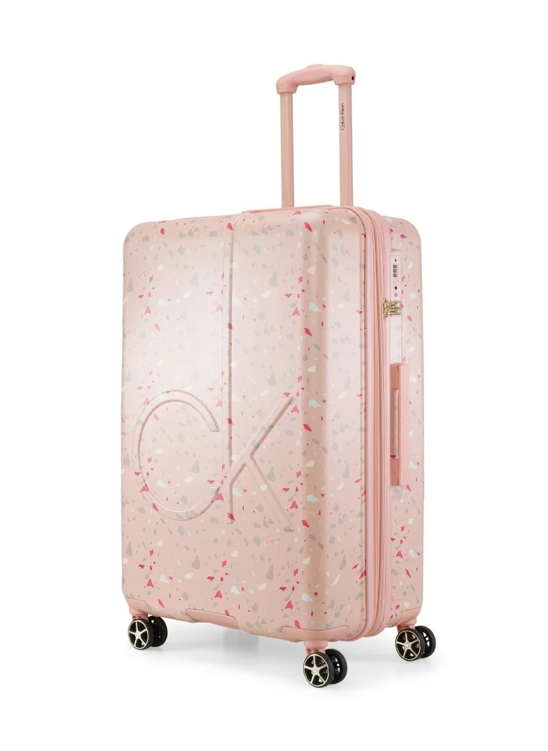 CALVIN KLEIN TERRAZZO ISLAND HS Hardside Spinner Luggage On Wheels, Ultra Lightweight ABS, 4 Double Wheels