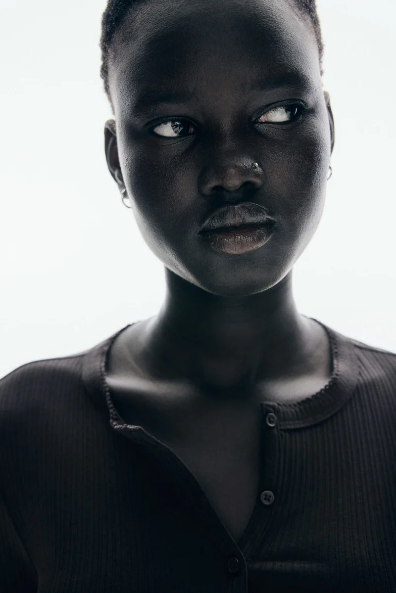 H&M Ribbed henley top