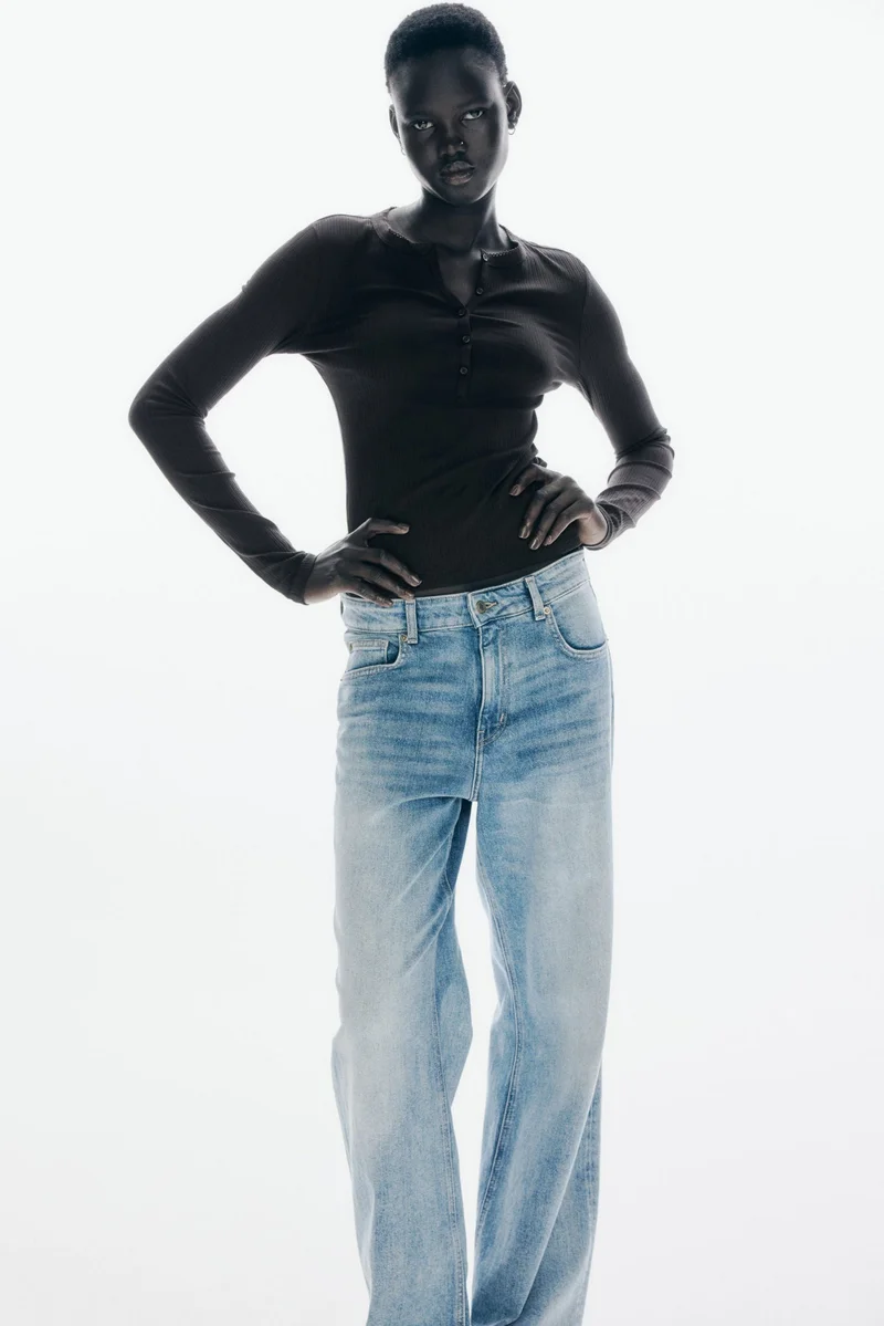 H&M Ribbed henley top