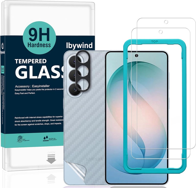 Ibywind for Samsung Galaxy S26+ 5G Screen Protector,2-Pack,9H Hardness Tempered Glass with Camera Lens Protector,Easy Installation Tool,Bubble-Free,Fingerprint Unlock,Anti-Shatter,Anti-Scratch - Image 1